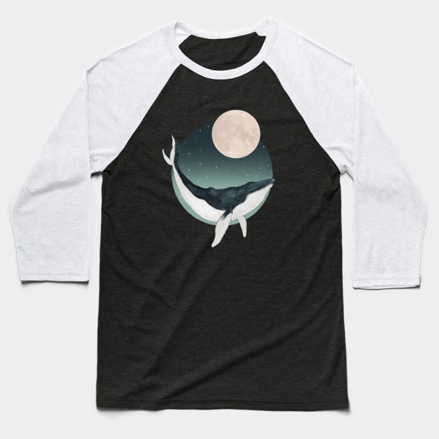 By the Light of Moon Baseball T-Shirt by LauraGraves